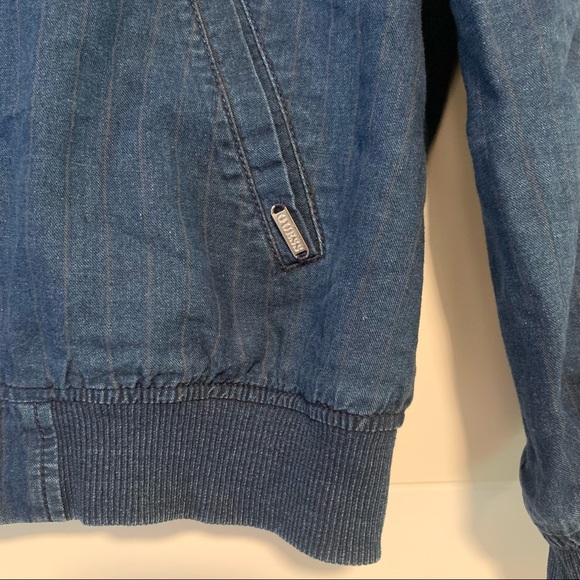 Guess | Pinstriped “Denim” Zip Up Jacket - Picture 7 of 14